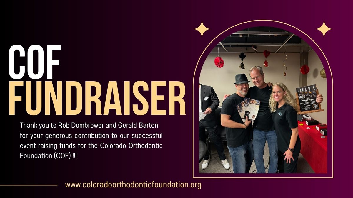 Dr. Wiggins at a Colorado Orthodontic Foundation fundraiser